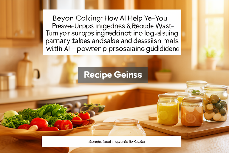 Beyond Cooking: How AI Helps You Preserve Surplus Ingredients & Reduce Waste