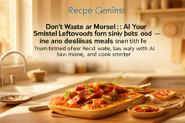 Don't Waste a Morsel: AI Recipes for Your Smallest Leftovers