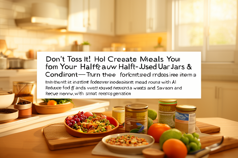 Don't Toss It! How AI Creates Meals from Your Half-Used Jars & Condiments