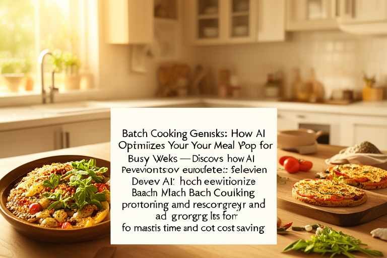 Batch Cooking Genius: How AI Optimizes Your Meal Prep for Busy Weeks