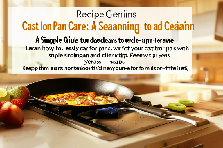 Cast Iron Pan Care: A Simple Guide to Seasoning and Cleaning