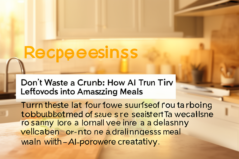 Don't Waste a Crumb: How AI Turns Your Tiny Leftovers into Amazing Meals