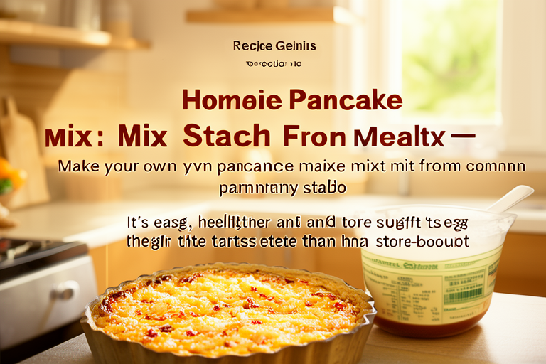 Homemade Pancake Mix From Scratch: Easy and Healthy