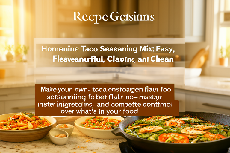 Homemade Taco Seasoning Mix: Easy, Flavorful, and Clean