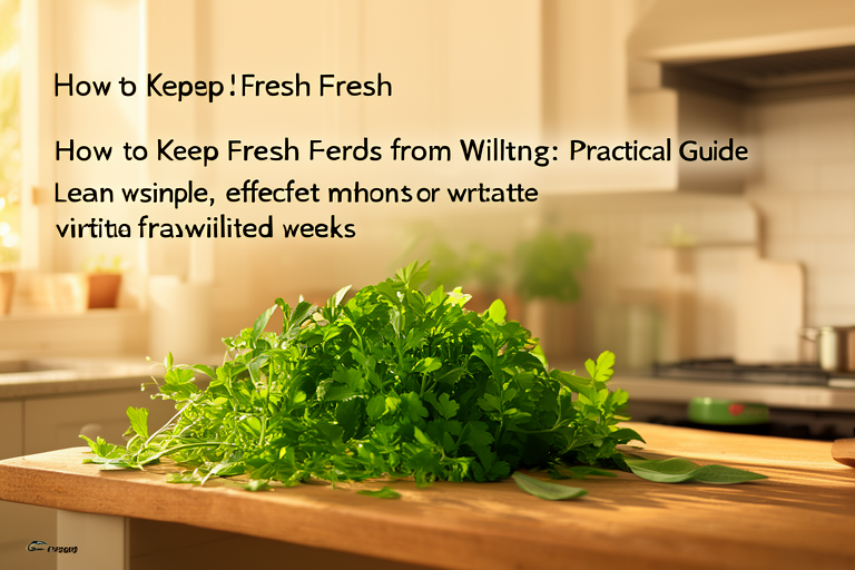 How to Keep Fresh Herbs from Wilting: A Practical Guide