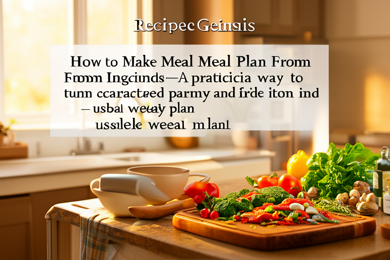 How to Make a Meal Plan From Random Ingredients