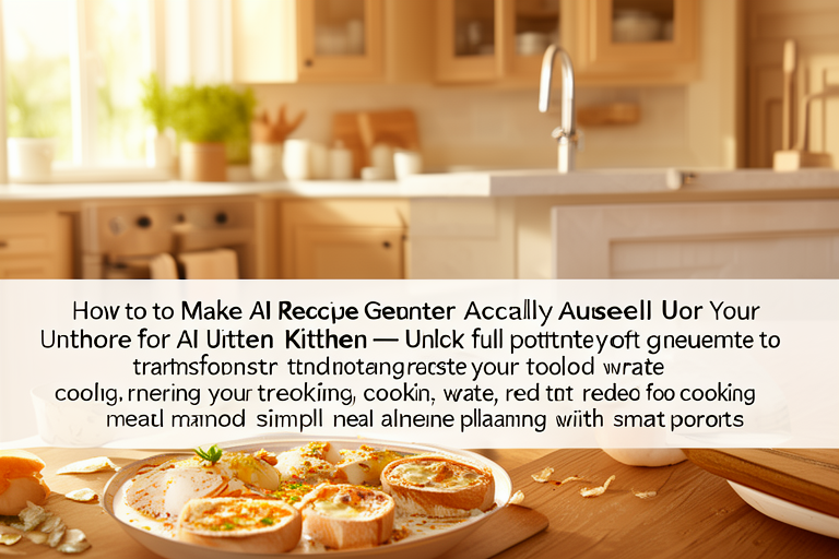 How to Make an AI Recipe Generator Actually Useful for Your Kitchen