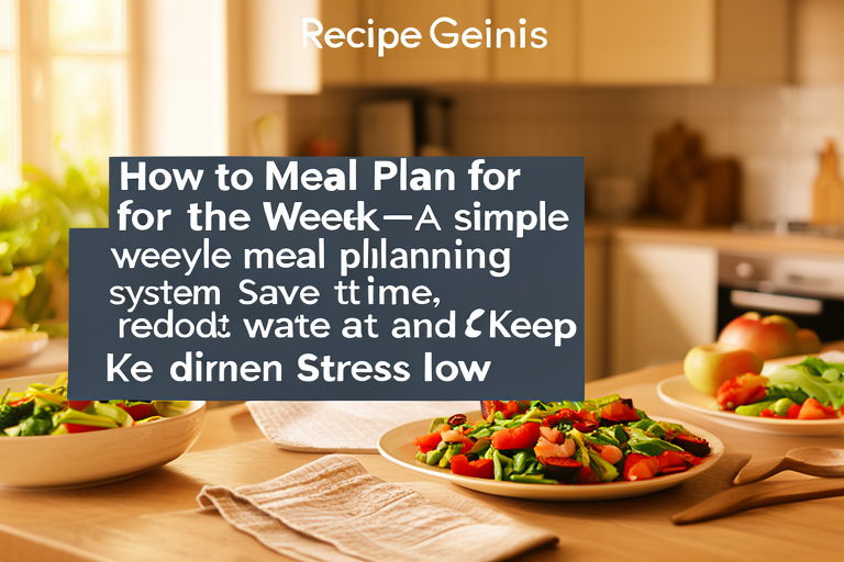 How to Meal Plan for the Week