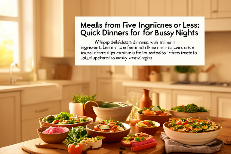 Meals from Five Ingredients or Less: Quick Dinners for Busy Nights