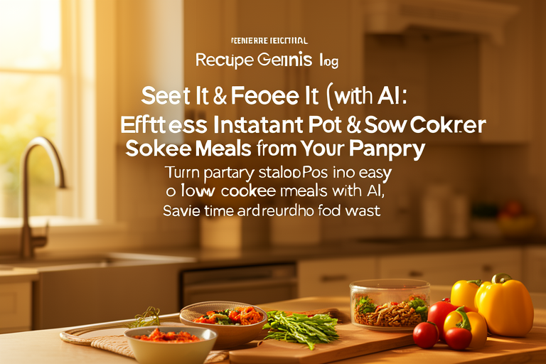 Set It & Forget It (with AI!): Effortless Instant Pot & Slow Cooker Meals from Your Pantry