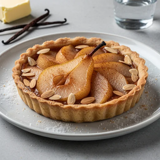 Spiced Pear and Almond Tart finished dish