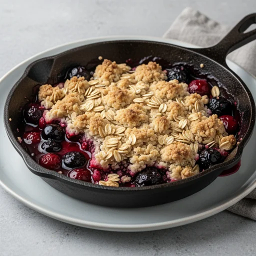 Skillet Berry Crumble finished dish