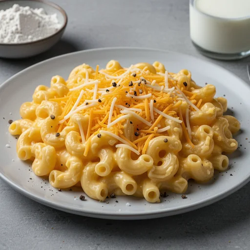 Homestyle Baked Macaroni and Cheese finished dish