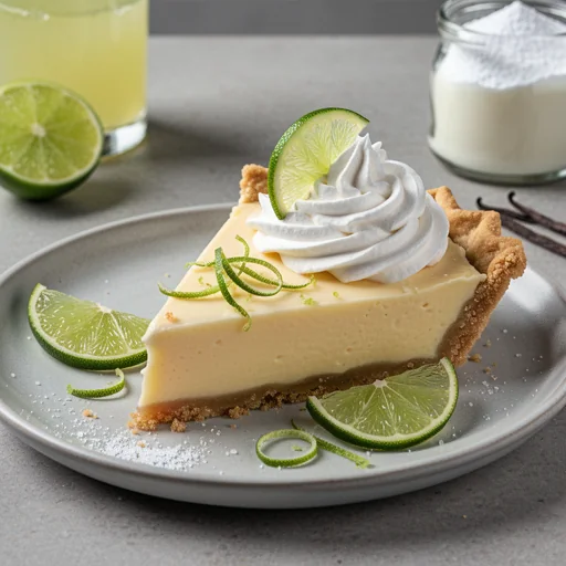 Classic Key Lime Pie finished dish