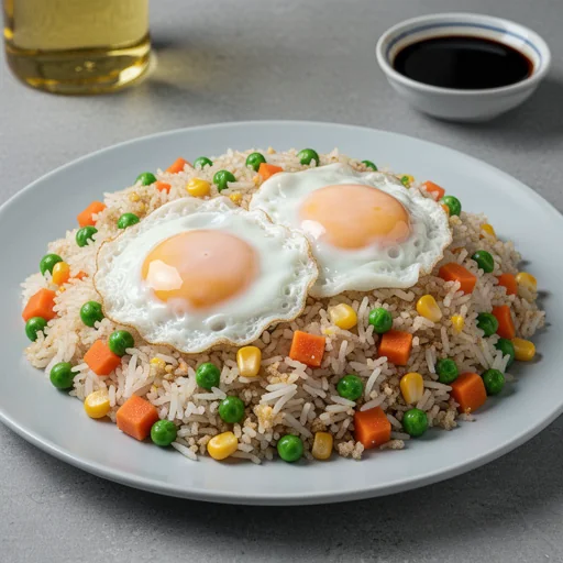Easy Egg Fried Rice finished dish