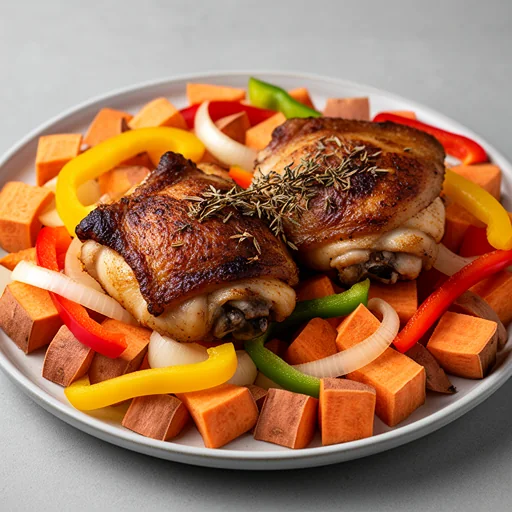 Smoky Skillet Chicken & Sweet Potato Hash finished dish