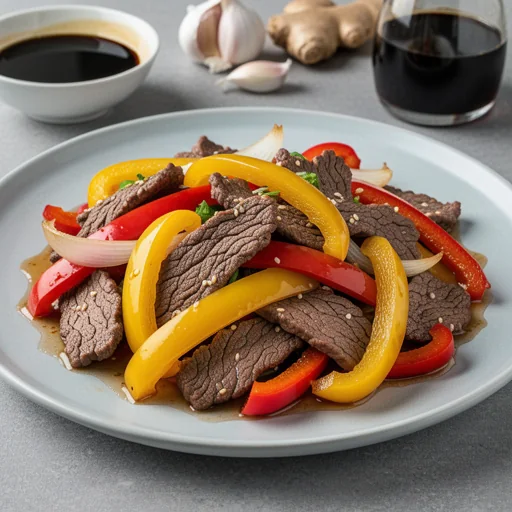 Easy Beef & Bell Pepper Stir-Fry finished dish
