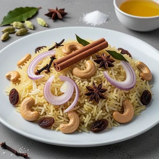 Aromatic Ghee Rice (Nei Choru) finished dish