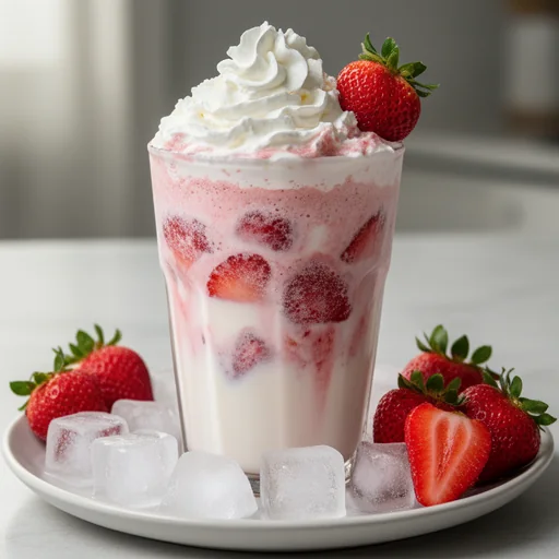 Strawberry Dream Frappuccino finished dish