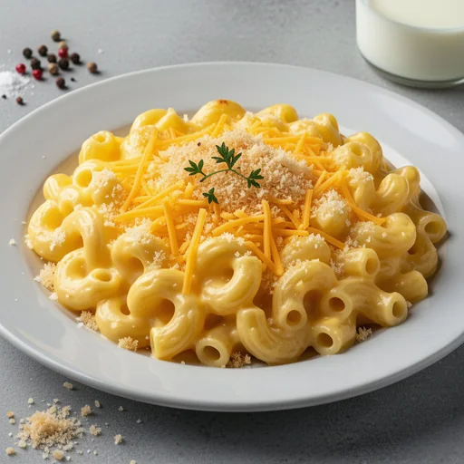 Classic Baked Macaroni and Cheese finished dish