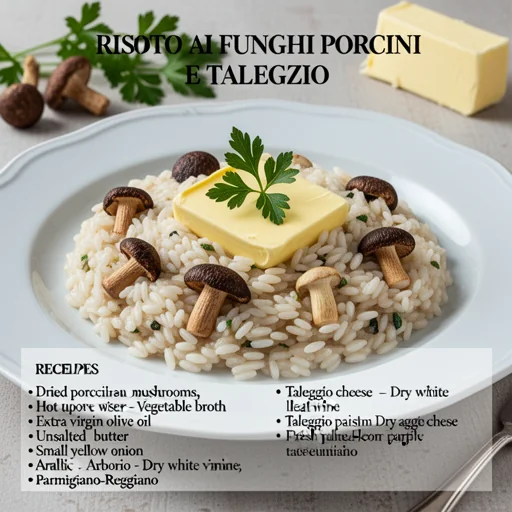 Risotto ai Funghi Porcini e Taleggio finished dish
