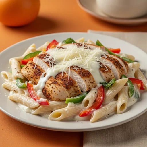 Cajun Chicken Alfredo Bake finished dish
