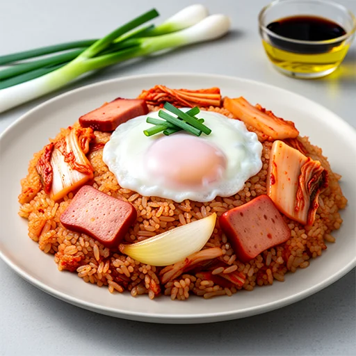 Kimchi Bokkeumbap (Kimchi Fried Rice) finished dish