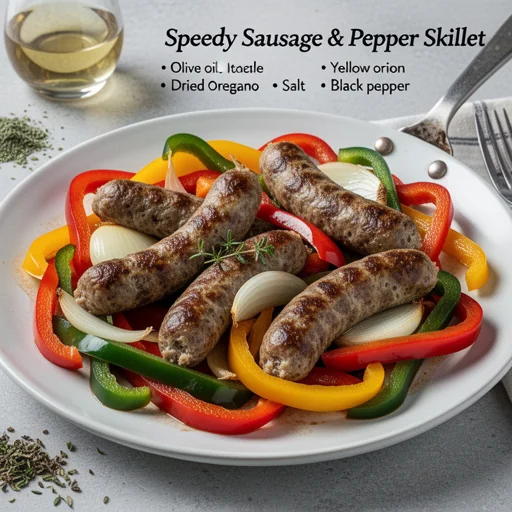 Speedy Sausage & Pepper Skillet finished dish