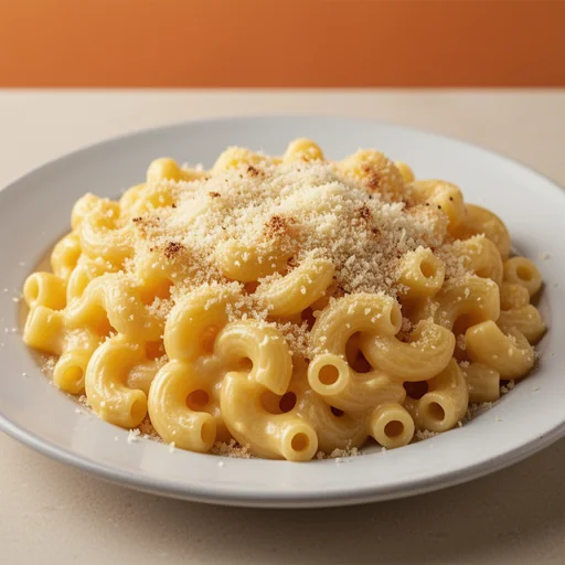 Classic Baked Macaroni and Cheese with Panko Topping finished dish