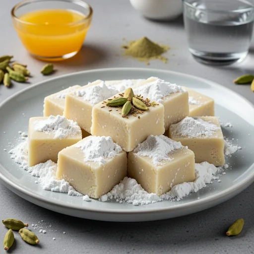 Instant Milk Powder Barfi (No-Cook Milk Fudge) finished dish