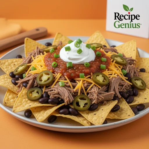Pulled Pork Nacho Sheet Pan finished dish