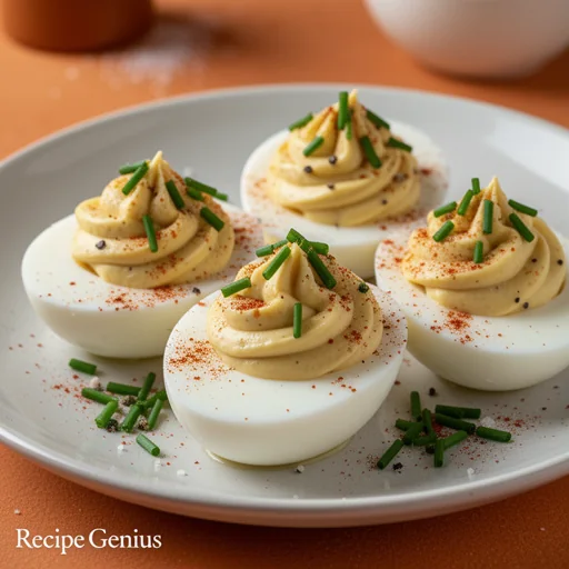 Classic Deviled Eggs finished dish
