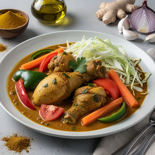 One-Pot Indian Chicken & Vegetable Curry finished dish