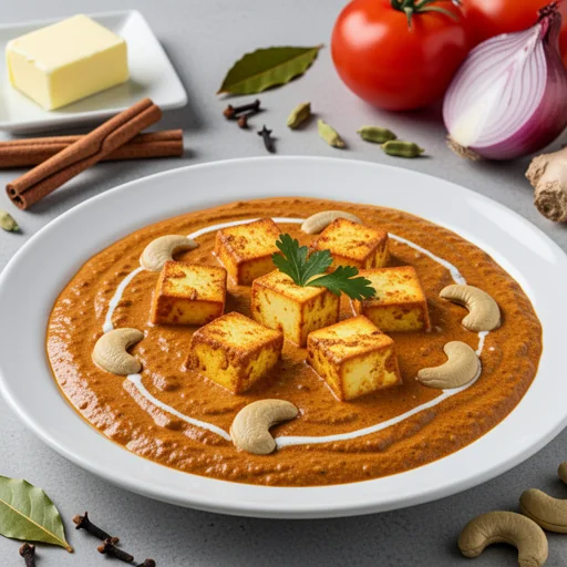 Creamy Paneer Butter Masala finished dish