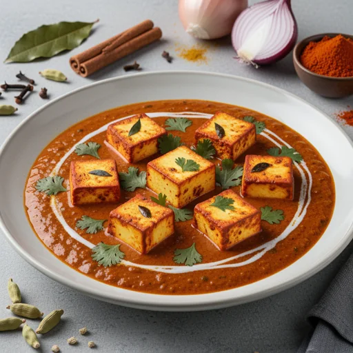 Shahi Paneer (Royal Paneer Curry) finished dish