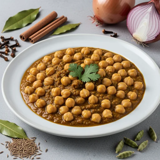 Hearty Chole Masala finished dish