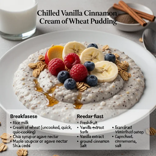 Chilled Vanilla Cinnamon Cream of Wheat Pudding finished dish