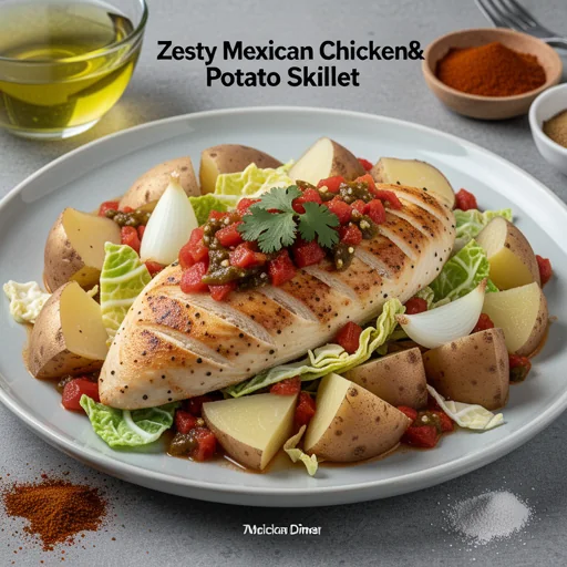 Zesty Mexican Chicken & Potato Skillet finished dish