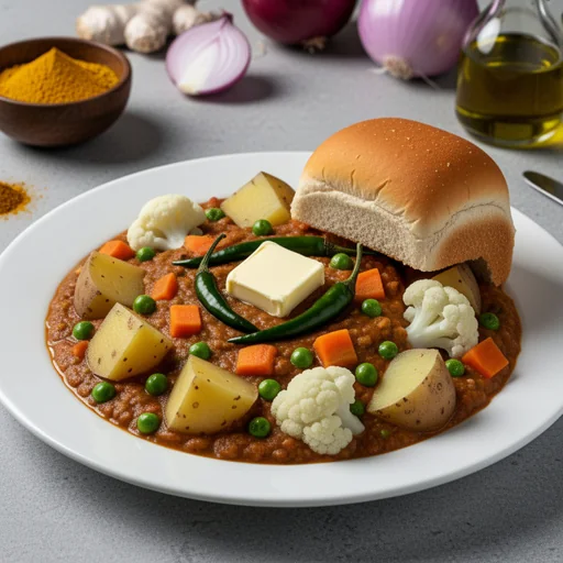Mumbai Pav Bhaji finished dish