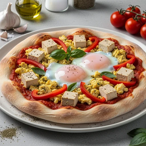 Sicilian Scramble Pan Pizza finished dish