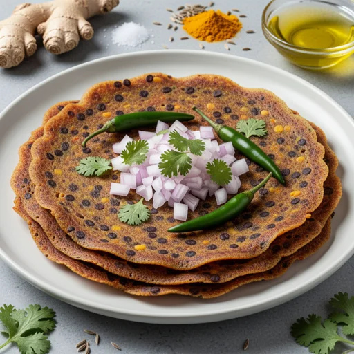 Masoor Dal Cheela (Red Lentil Pancakes) finished dish
