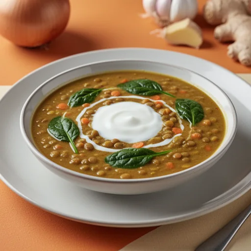 Coconut Curry Lentil Soup finished dish