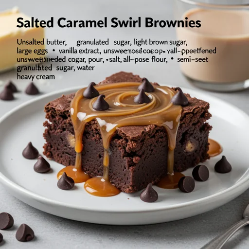 Salted Caramel Swirl Brownies finished dish