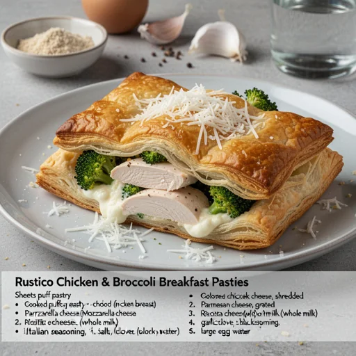 Rustico Chicken & Broccoli Breakfast Pastries finished dish