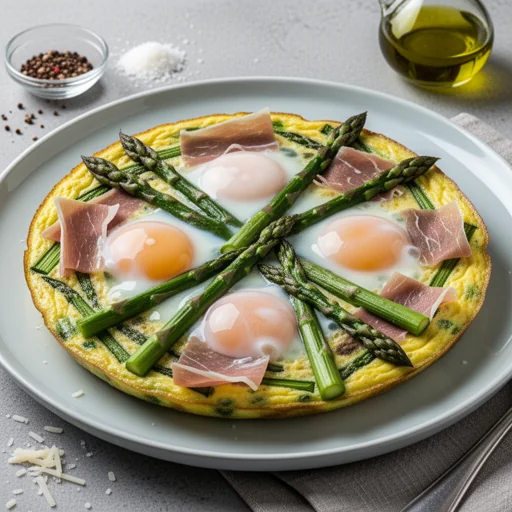 Frittata con Asparagi e Prosciutto (Asparagus and Prosciutto Frittata) finished dish
