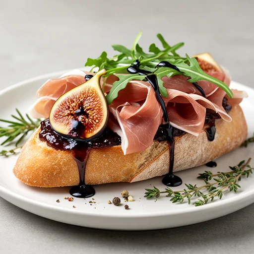 Fig, Prosciutto & Balsamic Garlic Ciabatta finished dish