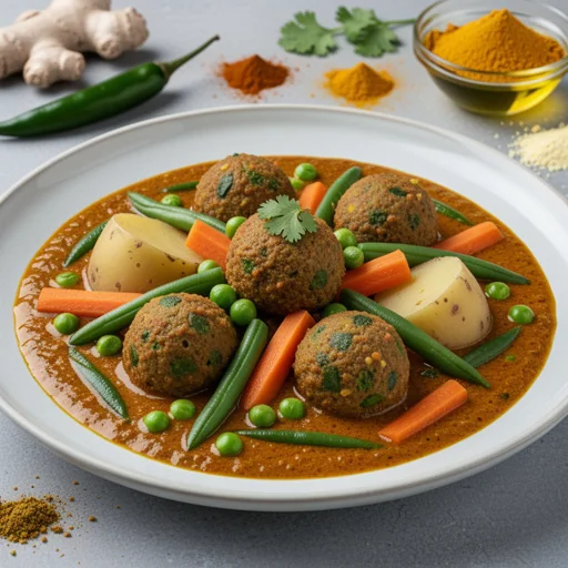 Vegetable Kofta Curry finished dish