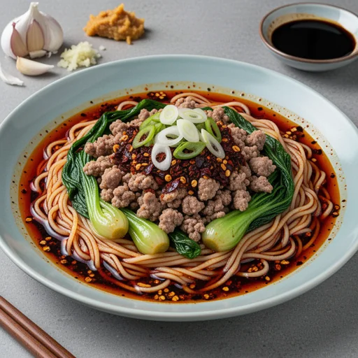 Sichuan Dan Dan Noodles (担担面) finished dish