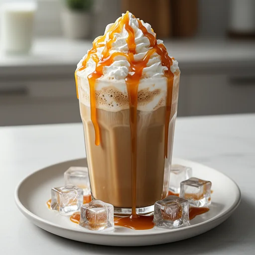 Caramel Macchiato Frappuccino finished dish