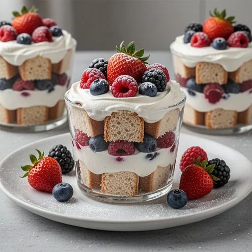 Quick Berry Trifle Cups finished dish